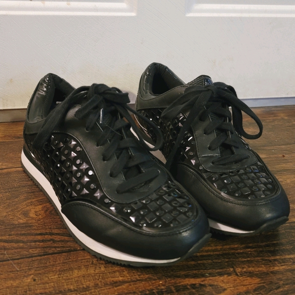 Black Stud Aside Sneaker
